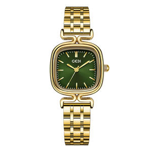 Montre pour femme minimaliste de luxe avec boîtier rectangulaire, vintage, élégante, à quartz, pour Noël, tendance - Product Image 2