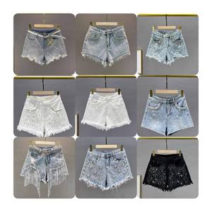 Shorts de Mezclilla Cortos para <span class=keywords><strong>Mujer</strong></span> con Estampados, Estilos Ajustados y con Aberturas, Envío Aleatorio - Product Image 6