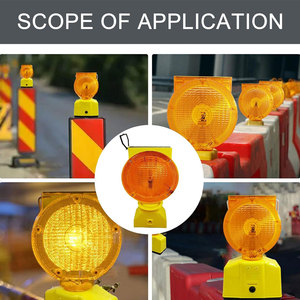Luz Intermitente LED Portátil de Plástico Amarillo de 3V con Energía Solar para Advertencia de Seguridad Vial en Construcción de Carreteras - Product Image 6