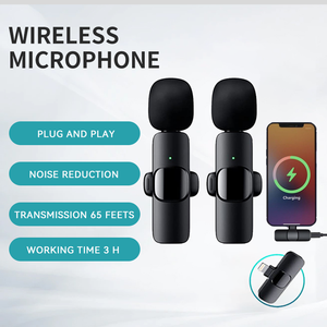 Microphone Émetteur-Récepteur Professionnel K9 Sans Fil Condensateur Revers Main Libre pour Enregistrement en Direct Extérieur <span class=keywords><strong>TikTok</strong></span> Anti-Bruit Intelligent - Product Image 2
