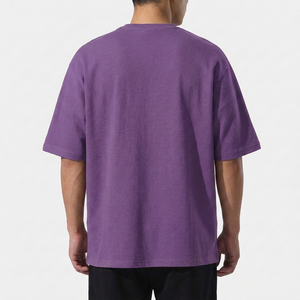 เสื้อยืดโอเวอร์ไซส์ผู้ชาย ผ้าคอตตอนหนานุ่ม ทรงหลวม แขนสั้น คอกลม สไตล์ลำลอง สตรีทแวร์ แฟชั่น นุ่มสบาย ใส่ได้ทุกวัน - Product Image 2