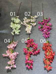 Bougainvillier suspendu <span class=keywords><strong>fleurs</strong></span> artificielles de haute qualité longues branches de <span class=keywords><strong>fleurs</strong></span> décorations de mariage fausse soie fleur de prunier - Product Image 4