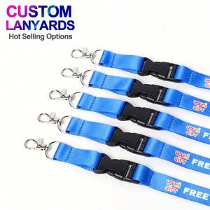 Wholesale Cheap Customised Personalized Logo Silk Screen Printing Keyring Airline Aviation Neck Strap Lanyard - Product Image 1