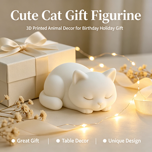 Muñeco de Gato Durmiendo Impreso en 3D, Diseño de Arte Moderno, Decoración para el Hogar, Sala de Estar - Product Image 6