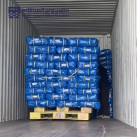 Bâche tissée enduite de PE 170 g/m² résistante aux déchirures, imperméable, style uni, pour entrepôt et stockage de foin, jaune et bleue, usine Linyi, OEM