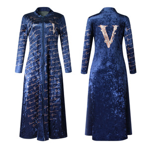 African Velvet Long <strong>Dress</strong> Fashion Lady Warm <strong>Coat</strong> - Product Image 5
