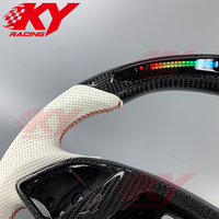 Volant sport en fibre de carbone avec LED personnalisées pour Chevrolet Corvette C7 C8 Camaro ZL1 SS, compatible avec Malibu Cruze Silverado C5 C6