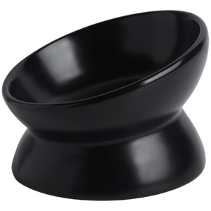 Tazón de cerámica para gatos, grande, de forma ovalada inclinada, para proteger la columna cervical, tazón para agua y comida. - Product Image 5