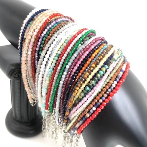 Quartz naturel Tourmaline grenat <span class=keywords><strong>pierre</strong></span> 2-3mm perles de coupe minimalisme bracelet réglable conviennent aux hommes et aux femmes cadeaux - Product Image 5