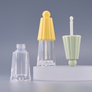 Nhà Máy Giá Thiết Kế Độc Đáo Nhựa Rỗng Lip Men Chai Bao Bì Mỹ Phẩm Lip Gloss Ống Với Vít Cap - Product Image 2