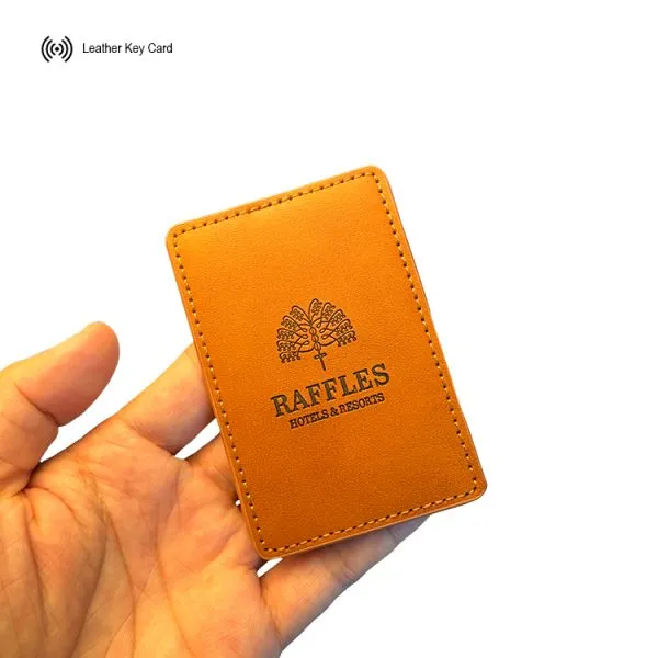 Bulk Leather RFID Key Cards for Hotel Security Systems Custom Coding and Printing