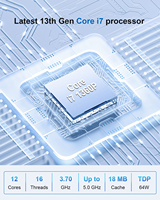 Nuc 12th Gen Processor Mini Pc Core I5 1235U I7 1255U M.2 NVME 64GB DDR5 RAM Win Linux Pocket Computer for AI /robot Use