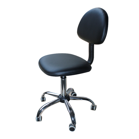 Lab Furniture PU Seat  Standing Desk Chrome Base Clean Room Anti Static ESD Chair