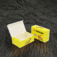 Boîte à emporter écologique et portable pour poulet frit, boîtes à fentes pour frites, emballage avec poignée en carton pliable