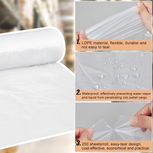 Bâche de protection pour palette en plastique Pangda 60''x60'' 1,5 mil, en film LDPE perforé, pour usage extérieur - Product Image 5