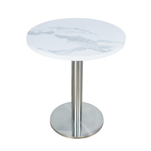 Bàn Cuối Chân Bằng Thép Không Gỉ Phần Cứng 2022 Bàn Ăn Cạnh Giường Bàn Cà Phê Hình Tròn - Product Image 2