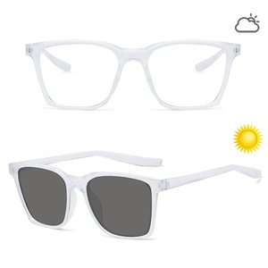 Nouvelles lunettes de soleil coréennes à changement de couleur, anti-UV, pour la conduite, design carré, pour l'été, vente en gros - Product Image 4