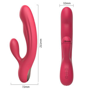 Vibrator Kelinci 3in1 Dual Motor Pemanas <span class=keywords><strong>Stimulator</strong></span> Klitoris Wanita 5 Getaran 10 Mode Getar Mainan Seks untuk Wanita Produk Dewasa% - Product Image 5