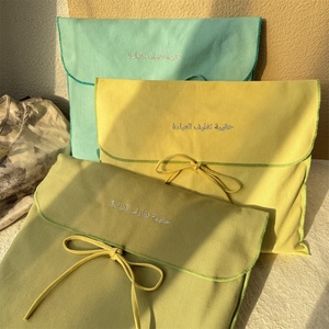ซองจดหมายรีไซเคิลสไตล์มินิมอล QMS ลายก้างปลา พร้อมกระเป๋าใส่ของตกแต่ง ทำจากผ้าฝ้ายทวิลลินิน - Product Image 4