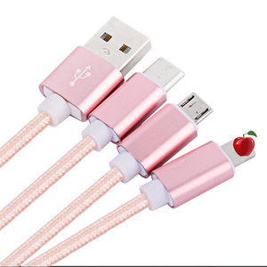 สายชาร์จ 3 ใน 1 พร้อมพวงกุญแจ USB ไลท์นิ่ง ไมโคร USB ประเภท C สำหรับโทรศัพท์แอนดรอยด์และแอปเปิลชาร์จเร็ว 13 ซม. - Product Image 5