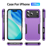 Coque antichoc en silicone pour iPhone 18 17 16 Pro Max, coque double couche PC rigide et TPU, anti-traces de doigts, finition mate, vente en gros