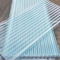 Plaques de toiture ondulées transparentes modernes en PRV, tuiles de toit légères en fibre de verre anti-corrosion et imperméables, plastique souple en PVC
