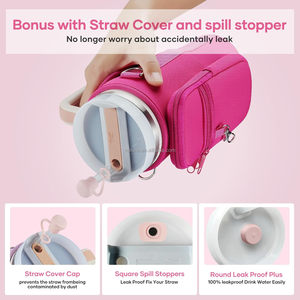Accessoires de Gobelet Stanley : Cache-Paille en Silicone, Housse de Transport pour Bouteille d'Eau Avec Pochette Téléphone, pour Gobelet Stanley 40/30 oz - Product Image 5