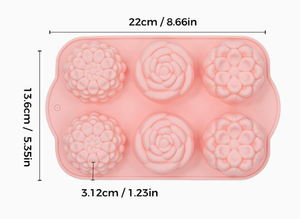 <span class=keywords><strong>Moule</strong></span> à pâtisserie en <span class=keywords><strong>silicone</strong></span> en forme de rose à 6 cavités, pour gâteaux et mousses, <span class=keywords><strong>moule</strong></span> à pâtisserie française - Product Image 2
