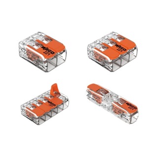 221-412 221-413 221-415 221-2411 Connecteur de bornier de raccordement rapide pour fils conducteurs, type levier, pour câblage électrique - Product Image 2