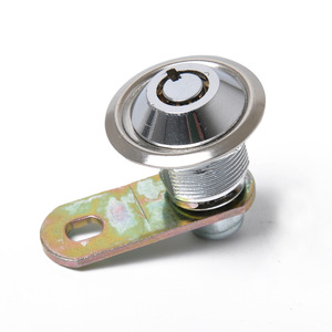 Aluminum Alloy Cam Lock For Caravan Cabinet <b>Door</b> Security With Round Knob And Mounting <b>Plate</b> - Product Image 1