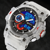 STRYVE S8029 Dernière Montre Sportive de Luxe pour Homme, Affichage Analogique-Numérique, Étanche 5 ATM, Chronographe, Alarme, Date Automatique, Grand Cadran en Verre