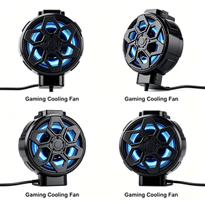 Ventilador enfriador de teléfono USB con clip y luz RGB, radiador portátil de bajo ruido para teléfono móvil, para juegos y transmisión en vivo - Product Image 6