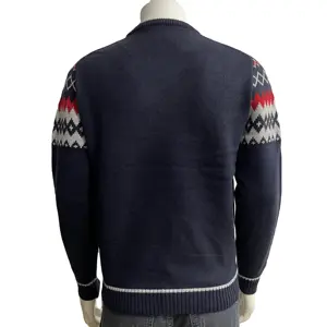 2023 Colourful Senior Custom Knit LogoKnitted Pullover Knitwear Jacquard Sweater For Men