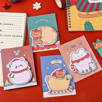 Adorables notes autocollantes de Noël à motifs de dessins animés, cadeaux festifs et joyeux en papier pour étudiants, incontournables pour la rentrée scolaire