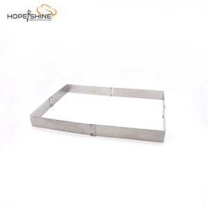 Molde Rectangular para Pastel de Acero Inoxidable, Resistente, Ajustable, para Tiramisú, Repostería y Horneado - Product Image 3