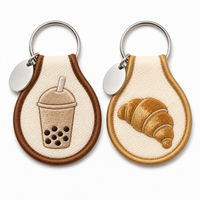 Porte-clés brodé personnalisé motif fleur mignonne, breloque de sac en tissu personnalisée pour sac fourre-tout, cadeau pour amoureux des animaux, fabricant