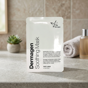 Dermagen Cotton Face Mask Masques au collagène infusé d'acide hyaluronique et de minéraux pour une hydratation apaisante - Product Image 3