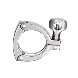Sanitary Grade Pipe Tube 3 Piece Clamps Stainless Steel Clamp Fittings Connectors