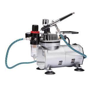 Royalmax Portable Makeup Model Painting Set <b>Mini</b> Airbrush <b>Compressor</b> Kit TC-20BK - Product Image 1
