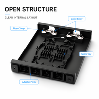 Caja Terminal de Fibra Óptica de Acero Laminado en Frío para Centro de Datos, Conectores SC/LC/FC/ST - Solución de Distribución de Red de Alta Densidad para