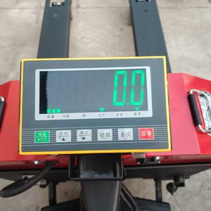 2 Tonnen elektrischer Paletten hubwagen Elektronischer hydraulischer Wiege stapler mit zusätzlicher Druck waage - Product Image 3