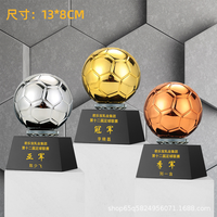 En gros Fantasy Football Trophée Plaque Personnalisé Or Argent Cuivre Cristal Football Trophées Prix