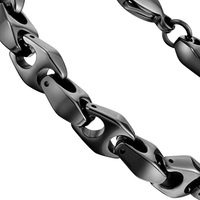 Klasik Erkek Tungsten Karbür Kemik Şeklinde Zincir Bağlantılı Bileklik Yıldönümü Özel Günleri İçin Altın/Gümüş/Siyah