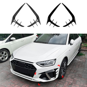 Audi A4 S4 B9.5 <b>Sline</b> 2020-24 Front Grille Spoiler Piano Black Carbon Fiber Texture ABS Adhesive Fitment - Product Image 5