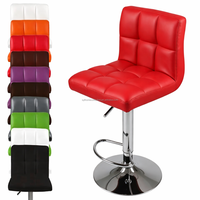Tabourets de bar pivotants réglables en cuir PU pour extérieur, sans accoudoirs, avec dossier, pour comptoir de cuisine, hauteur standard, vente en gros