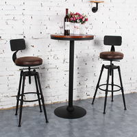 Tabouret de bar en métal de luxe contemporain, dossier en cuir réglable, tabouret haut moderne pour bar à domicile, hôtel, extérieur, repas, pivotant et stable