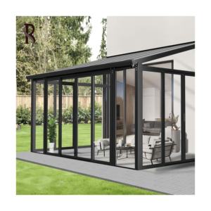 Rising Modern Aluminium Sunroom Factory Venta caliente Proyecto de acristalamiento de jardín insonorizado para villas <span class=keywords><strong>Casa</strong></span> de vidrio caliente Diseño de pérgola - Product Image 6