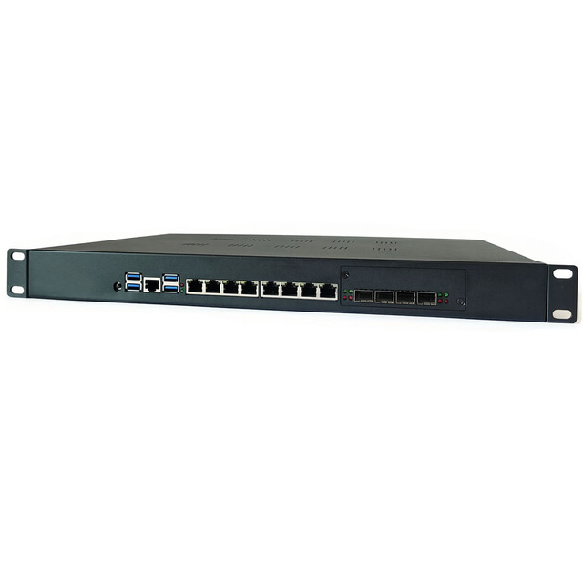 1U Network Security Appliance Intel Xeon E5 V4 Series 4x 10G SFP+ 8x 2.5GbE I226 RJ45 2x M.2 NVMe 2x SATA for VPN Firewall/NAS