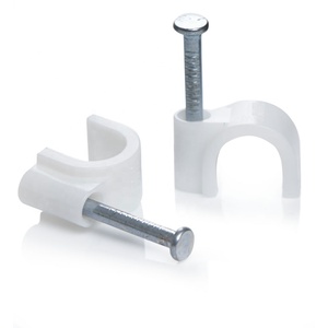 Prix usine <span class=keywords><strong>plat</strong></span> clou carré <span class=keywords><strong>câble</strong></span> Clips en plastique mur fil attache organisateur support <span class=keywords><strong>câble</strong></span> pince pratique pour la maison - Product Image 2