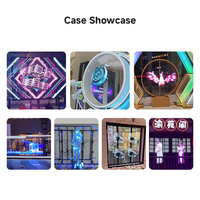 Proyector de Ventilador Holográfico 3D Equipo de Visualización Holográfica con Ventilador LED Máquina de Ventilador Holográfico Profesional 3D Proyector de Pantalla Holográfica
